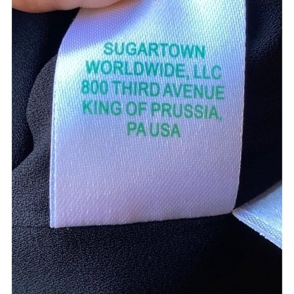 Lilly Pulitzer Keegan Blouse XL Black Onyx Lace Yoke Sleeve Top Boho Classic - Picture 8 of 10